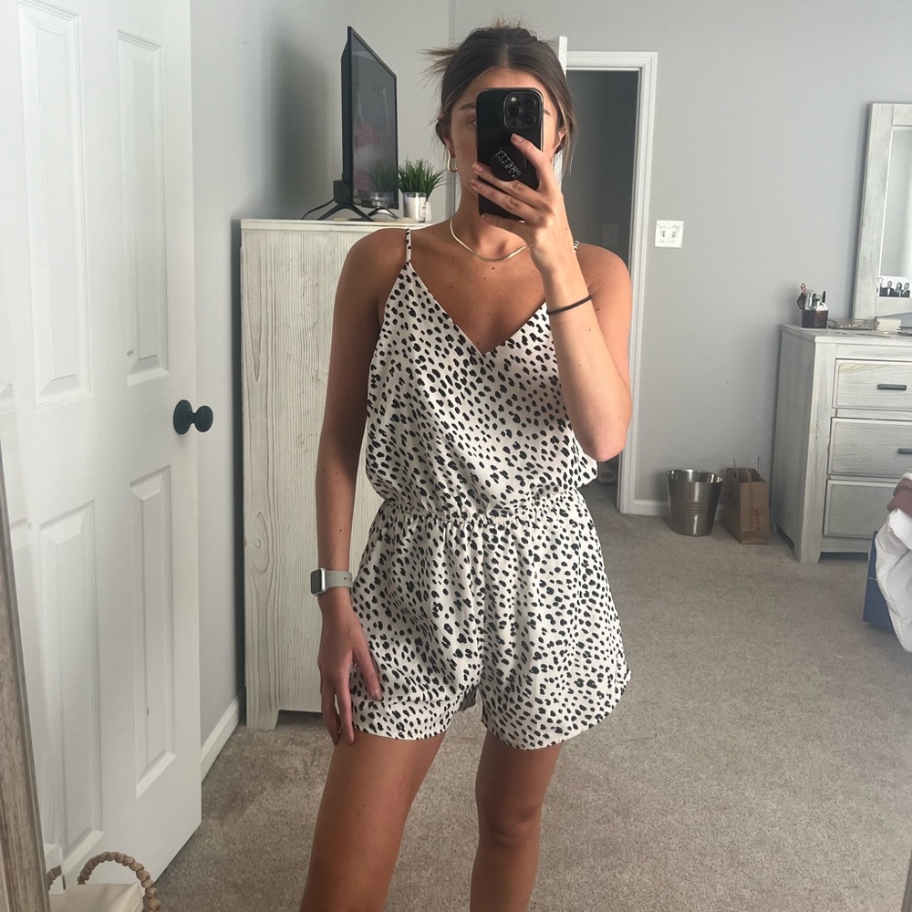 Cheetah Print Romper